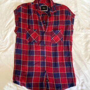 Rails Brit Short Sleeve Flannel Collared Shirt